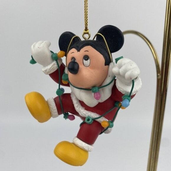 Grolier Disney Christmas Magic Ornament Mickey's Tangled Lights Vintage - Picture 2 of 6